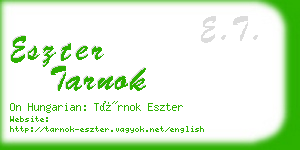 eszter tarnok business card